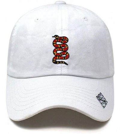 Baseball Caps King Snake Dad Hat Cotton Baseball Cap Polo Style Low Profile - White - C41803I086S