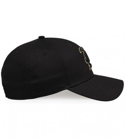 Baseball Caps Baseball Caps for Men Sun Hat Breathable and softable Adjustable 1704A010 - Black-gold - CV189L8SGXZ