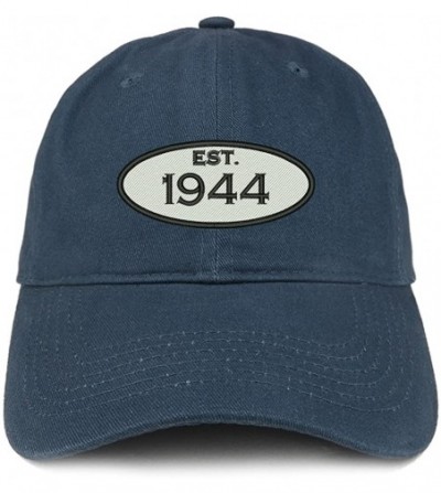 Baseball Caps Established 1944 Embroidered 76th Birthday Gift Soft Crown Cotton Cap - C312O5Q0GHY