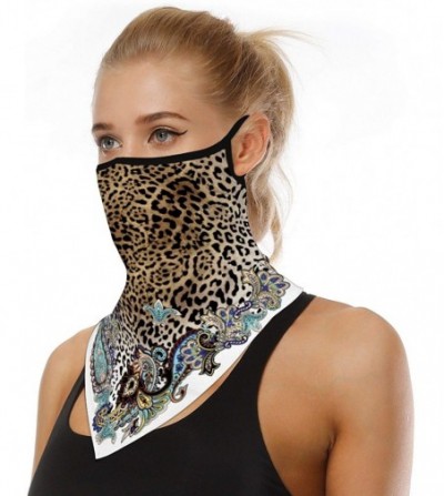 Balaclavas Men Women Neck Gaiter Face Mask Scarf Bandana Ear Loops Rave Outdoor Balaclava for Dust Wind UV Sun Protective - C...