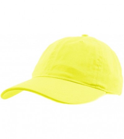 Baseball Caps Everyday Unisex Cotton Dad Hat Plain Blank Baseball Adjustable Ball Cap - Lemon - CT183GSYRRQ