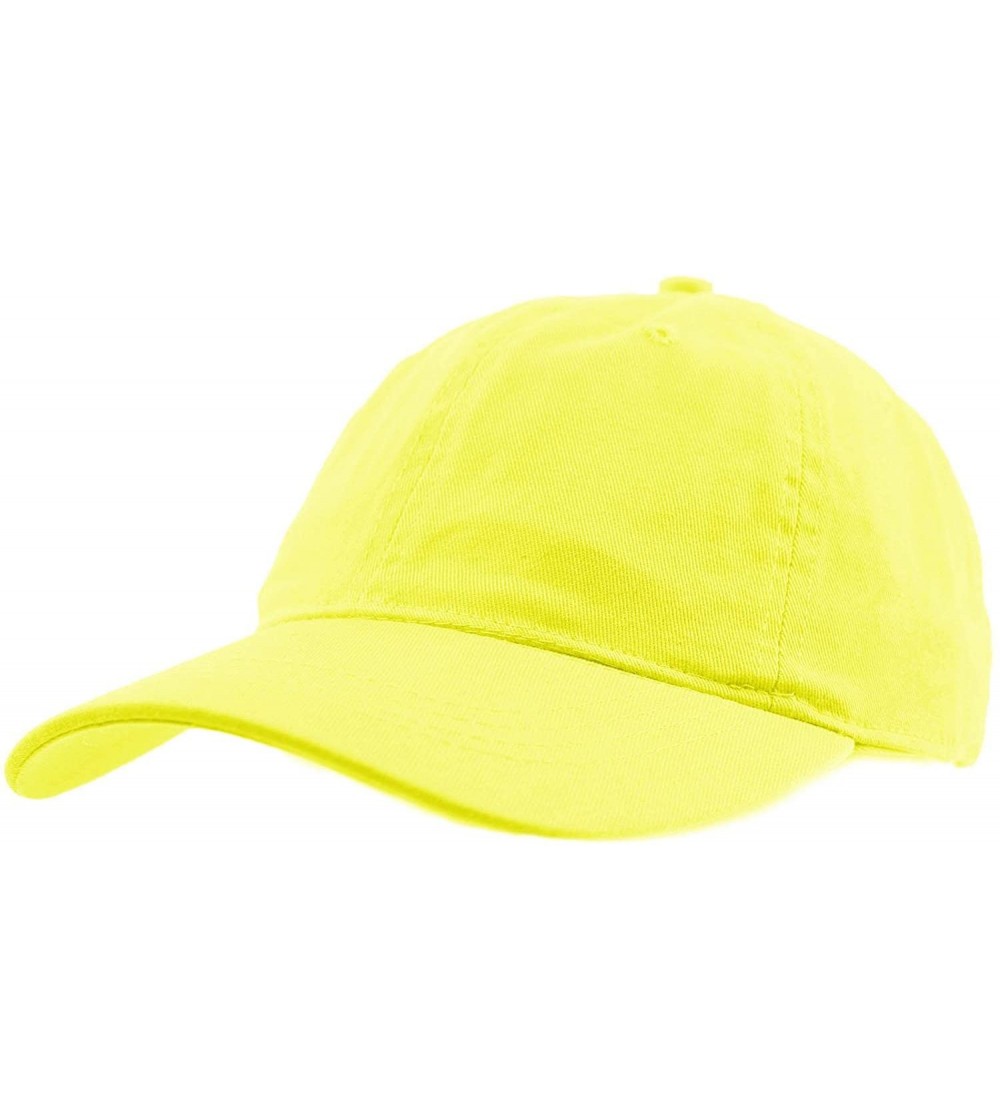 Baseball Caps Everyday Unisex Cotton Dad Hat Plain Blank Baseball Adjustable Ball Cap - Lemon - CT183GSYRRQ