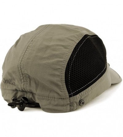 Baseball Caps American Moisture Wicking Outdoorsman UPF 50+ Taslon UV Cap with Removable Neck Flap - Brown - CJ17YIHLEZX
