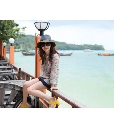 Sun Hats Mens Women Beach Sun Cap Hat Visor Photography Prop Outfit 8 Design - Hae5-coffee+blue - C111KEZVGV5