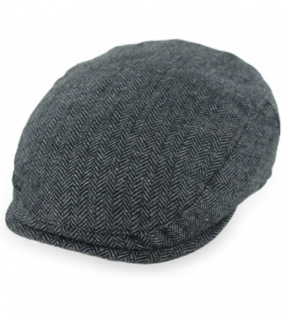 Newsboy Caps Belfry Wool Blend Tweed Flat Caps Mens Womens - Kemp Grey - C618KOLKQGL