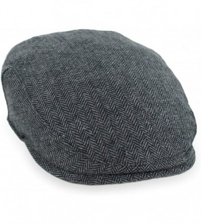 Newsboy Caps Belfry Wool Blend Tweed Flat Caps Mens Womens - Kemp Grey - C618KOLKQGL