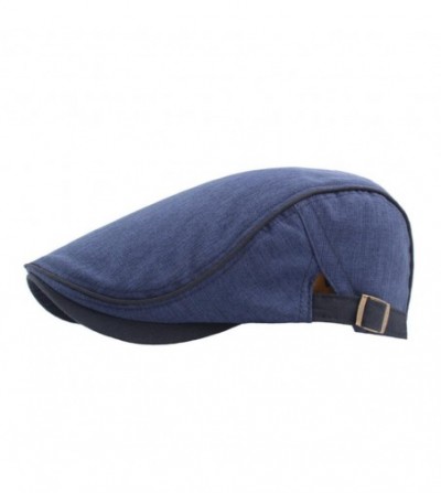 Newsboy Caps Beret Hat for Men-Outdoor Sun Visor Hat Unisex Adjustable Peaked Cap Newsboy Hat (Blue) - Blue - CM18DUI93MG