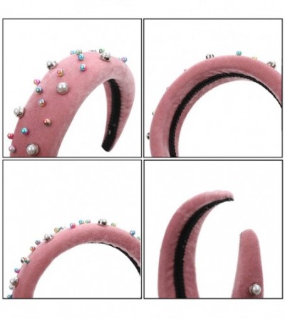 Headbands Knotted Headband Fashion Headpiece - Pink+navy Blue - CF18US3KOA2