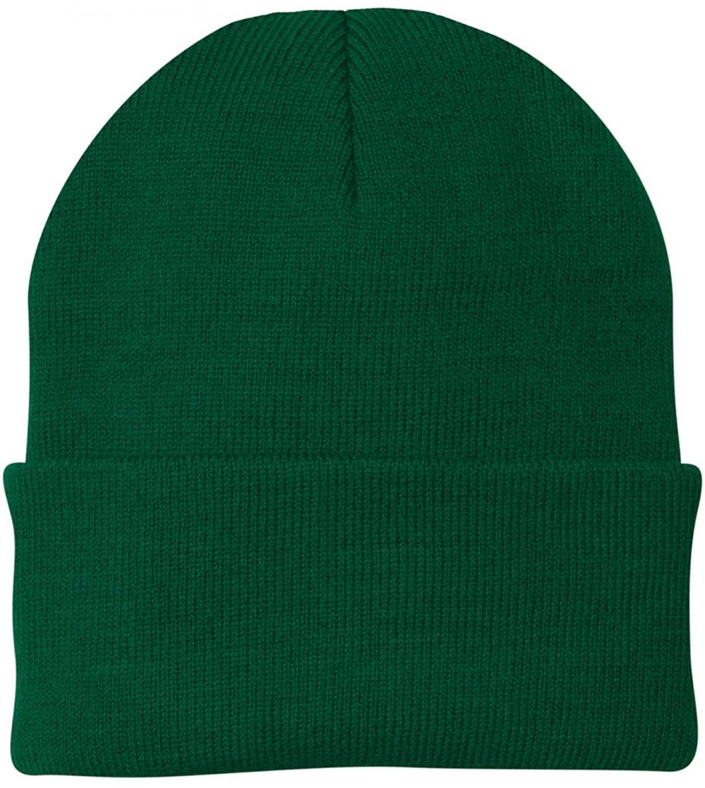 Skullies & Beanies Port & Company Men's Knit Cap - Athletic Green - CB11QDRYVV5