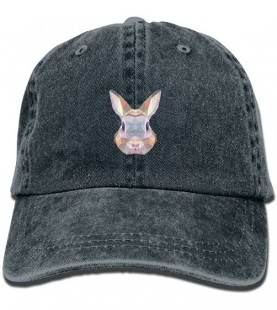 Baseball Caps Geometric Rabbit Bunny Adult Sport Adjustable Baseball Cap Cowboy Hat - Navy - CR1869736S7