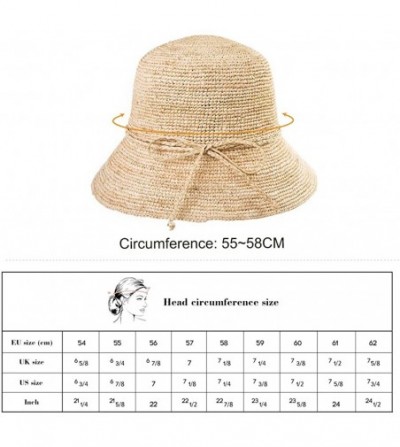 Sun Hats Womens Floppy Straw Sun Hats Summer Beach Accessories Wide Brim Hand-Made - 16023_navy - CL12FVRA1XN