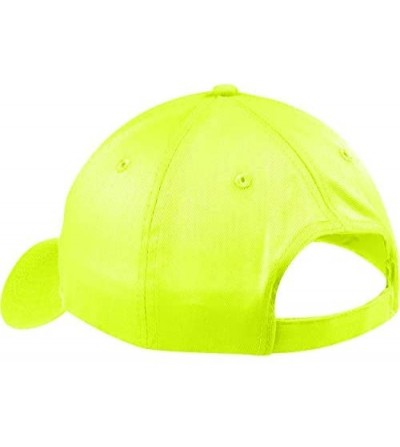 Baseball Caps Custom Embroidered Structured Baseball Cap Add Your Own Text - Neon Yellow - C81953YQUGL