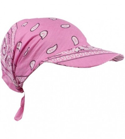 Skullies & Beanies Womens Chemo Cancer Head Scarf Hat Summer Folding Anti-UV Golf Tennis Sun Visor Cap - Pink - CT183R6Z0CM