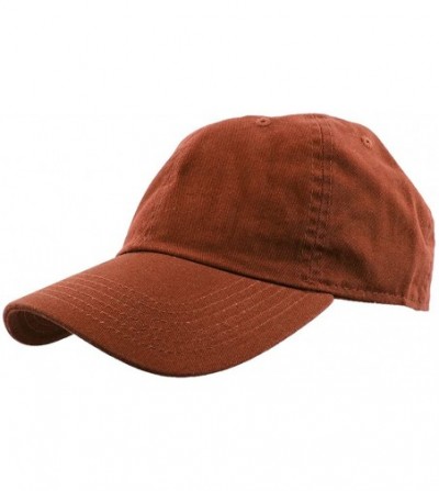 Baseball Caps Baseball Caps 100% Cotton Plain Blank Adjustable Size Wholesale LOT 12 Pack - Rust - C51827DRUXL