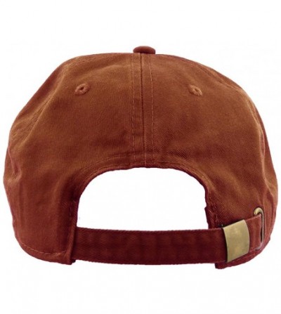 Baseball Caps Baseball Caps 100% Cotton Plain Blank Adjustable Size Wholesale LOT 12 Pack - Rust - C51827DRUXL