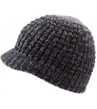Skullies & Beanies Dohm Super Soft Winter Wool Hat Beanie Skull Cap With Visor For Men and Women - Coal - CX112EPYO6R