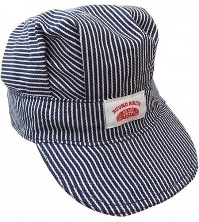 Baseball Caps Round House Train Conductor Hickory Striped Engineer Hat - Adult - Made in USA - Stripe - CA1157EQXTD