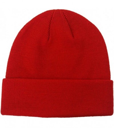 Skullies & Beanies Slouchy Beanie Cap Knit hat for Men and Women - Red - CK18KHS296H