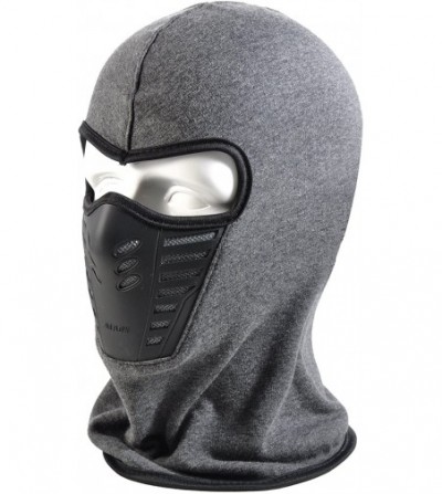 Balaclavas Balaclava Ski Mask Unisex Winter Fleece Warm Full Face Cover Anti-dust Windproof Hats - Gray - CA1867ELLMZ