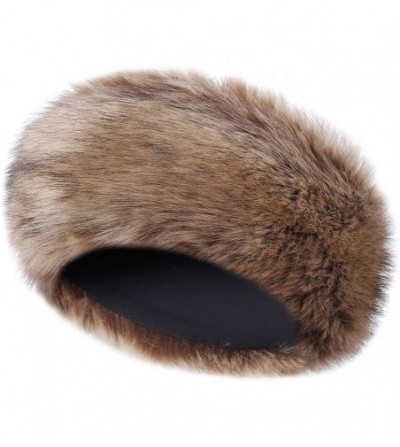 Cold Weather Headbands Faux Fur Headband Women's Winter Earwarmer Earmuff Hat Ski - Fox - C118HYICNQN