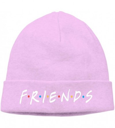 Skullies & Beanies Mens Beanie Hat Winter Warm Skull Cap Friends TV Show Logo - Pink - C918MHD48SG