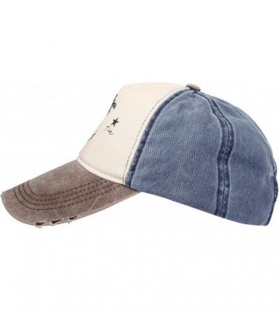 Baseball Caps Vintage Cotton Ball Cap Distressed Trucker Dad Hat Strapback KZ10034 - Brown - CU18R32K9O4
