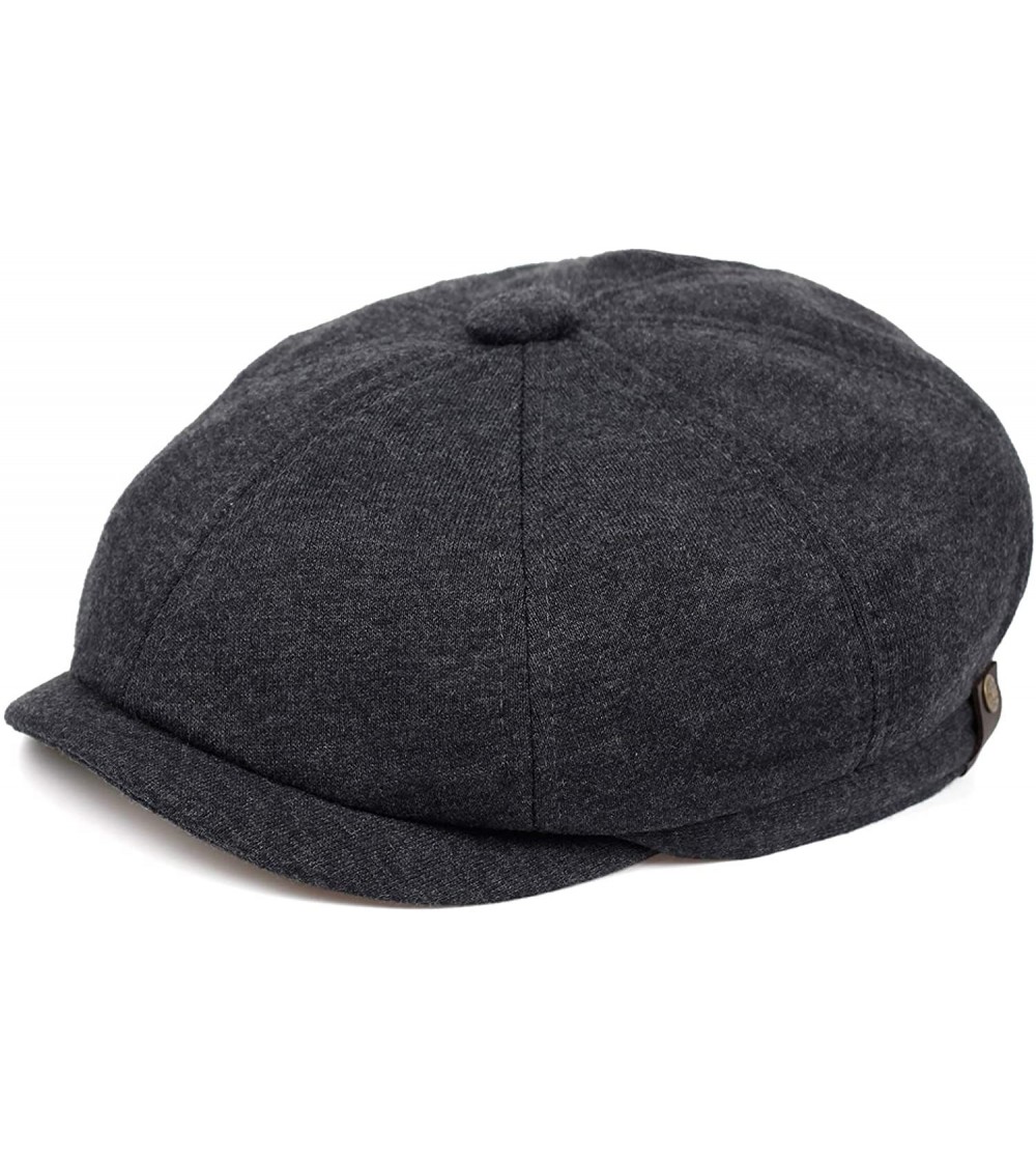 Newsboy Caps Newsboy hat Men Adjustable Newsboy Cap Cotton Autumn and Winter Driving hat Men's hat - Dark Gray - CM18Y327IM3