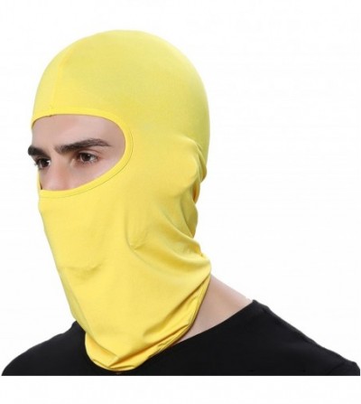 Balaclavas Ski Mask Balaclava Hood Skullies Beanies Outdoor Sports Cycling Hat - Yellow - CI1858Q63AR