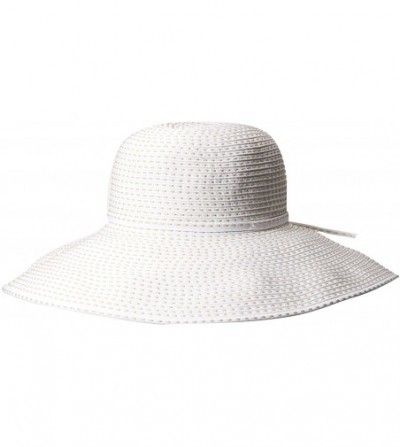 Sun Hats Women's Ribbon Braid Hat With Five-Inch Brim - White - CW1169XLLB1
