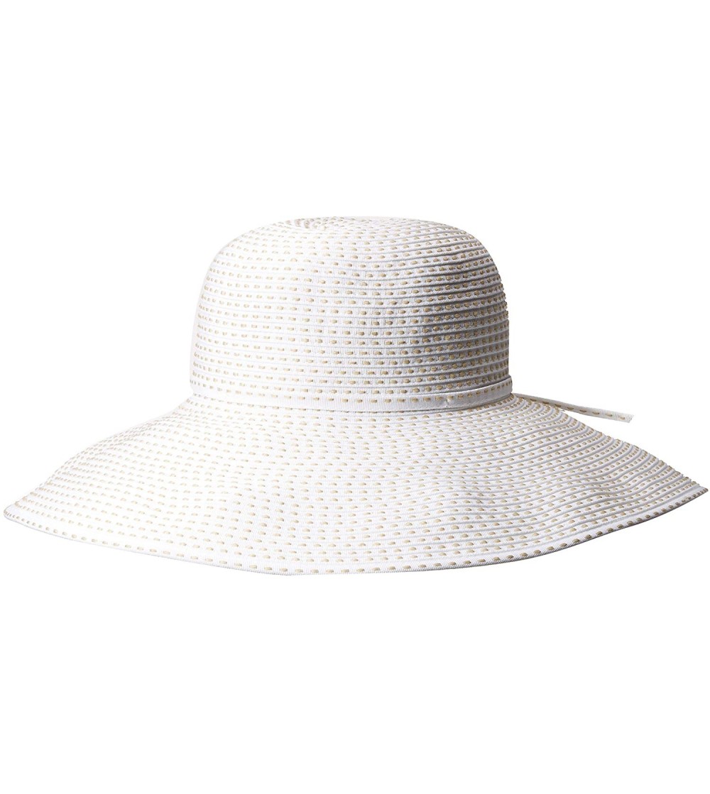 Sun Hats Women's Ribbon Braid Hat With Five-Inch Brim - White - CW1169XLLB1