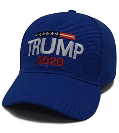 Baseball Caps Donald Trump 2020 Keep America Great Cap Adjustable Baseball Hat with USA Flag - Breathable Eyelets - CI18OOXNUAU