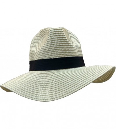Sun Hats Floppy Stylish Sun Hats Bow and Leather Design - Style B - White - CX18CLNSIHD