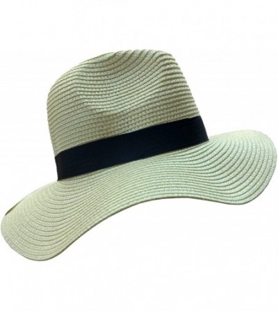 Sun Hats Floppy Stylish Sun Hats Bow and Leather Design - Style B - White - CX18CLNSIHD