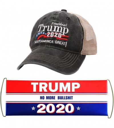 Baseball Caps Trump 2020 Hat & Flag Keep America Great Campaign Embroidered/Printed Signature USA Baseball Cap - CB18UTCGKXM