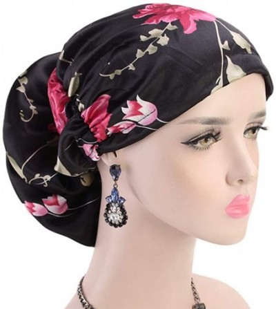 Headbands 6 Pack Women Girls Silk Satin Headbands Solid Color Elastic Hairband Twisted Turban - A-pubk - C818XUNX6R6
