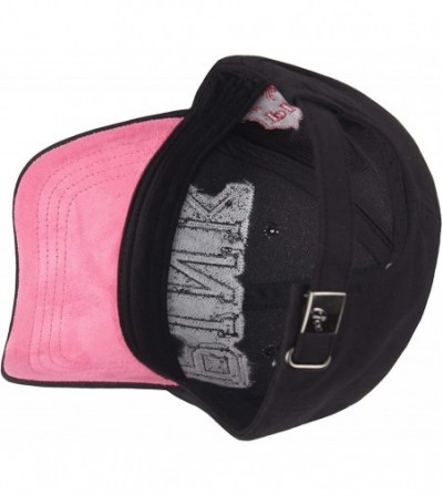 Baseball Caps Women Girl Color Cute Style Cotton Leopard Pink Mark Ball Cap Baseball Hat Truckers - Black - C3129ANF0PX