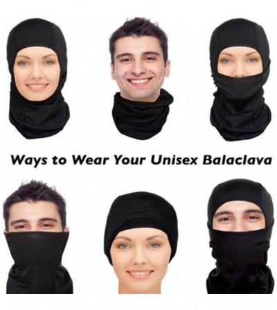 Balaclavas 7in1 Balaclava Face Mask Windproof Neck Warmer Breathable Hood Quick Dry Cycling Headgear - Fluorescent Green - C0...