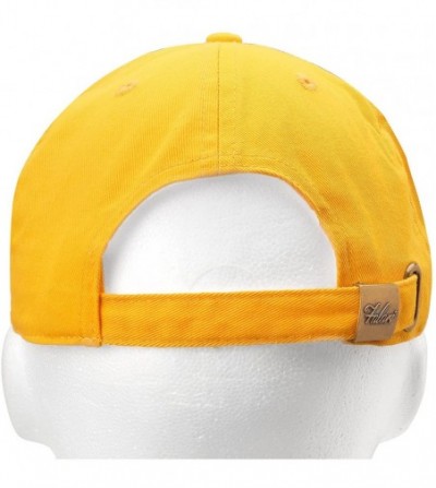 Baseball Caps 12-Pack Wholesale Classic Baseball Cap 100% Cotton Soft Adjustable Size - Gold - CI18E6L7LM9