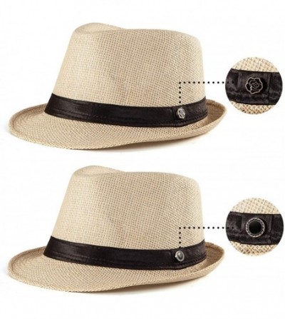 Fedoras 100% Wool Fedora Hat Mens Fedora Hats for Men Trilby Hat Straw Sun Hat Panama Hat - CL18NOIT2NS