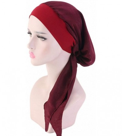 Skullies & Beanies Chemo Cancer Head Scarf Hat Cap Tie Dye Pre-Tied Hair Cover Headscarf Wrap Turban Headwear - CP196OLATLT