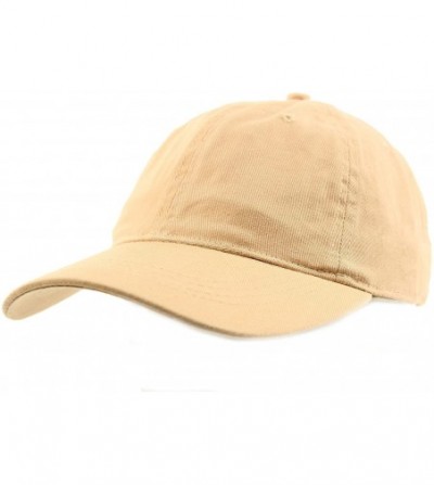 Baseball Caps Everyday Unisex Cotton Dad Hat Plain Blank Baseball Adjustable Ball Cap - Khaki - CI12NYONS09