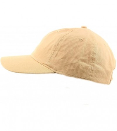 Baseball Caps Everyday Unisex Cotton Dad Hat Plain Blank Baseball Adjustable Ball Cap - Khaki - CI12NYONS09