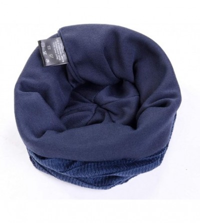 Skullies & Beanies Mens Slouchy Beanie Hat Summer Oversized Knit Cap for Women Winter Skull Cap B309 - Xzz-navy - CC18Z8TN54M