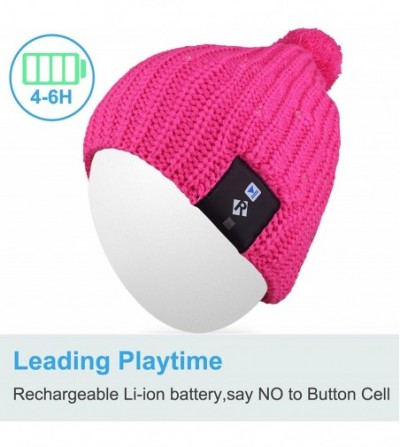 Skullies & Beanies Light Up Beanie Hat Stylish Unisex LED Knit Cap for Indoor and Outdoor - Lb008-rose - CS186L95L2O