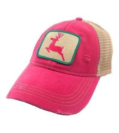 Baseball Caps Rudolph Red Nose Reindeer Baseball Hat - Pink - CF18ZN2OMW0