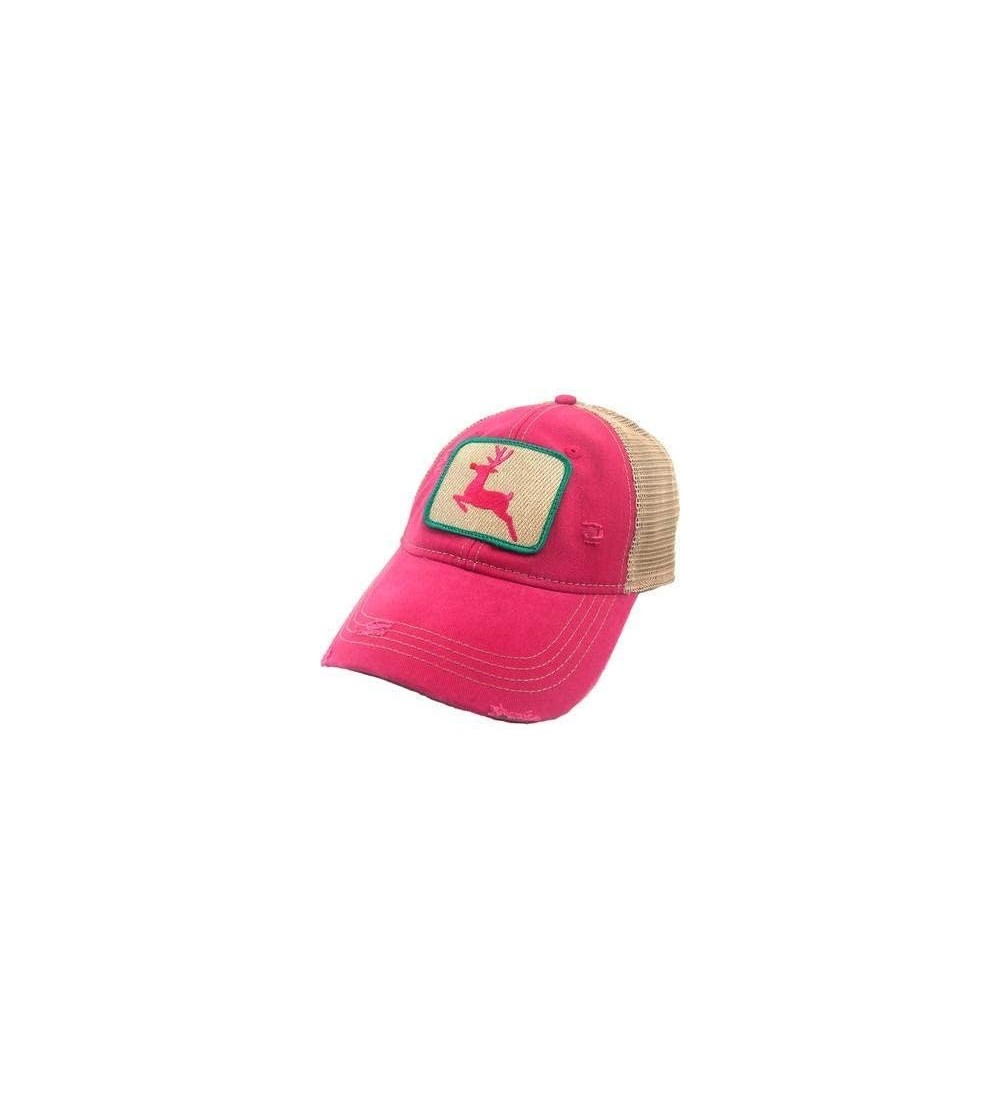 Baseball Caps Rudolph Red Nose Reindeer Baseball Hat - Pink - CF18ZN2OMW0
