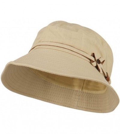 Bucket Hats Women's Cotton Bucket Shaped Hat - Cream - CM11JQO3IBB
