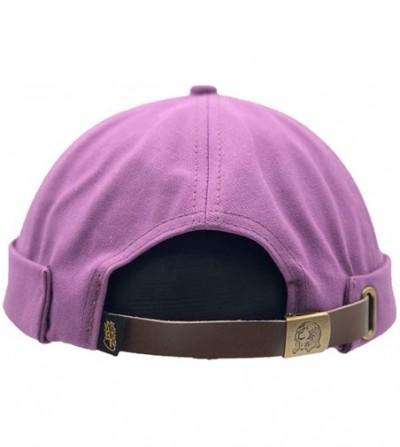 Skullies & Beanies Men Hats Docker Cap Hats Beanie Sailor Cap Worker Hat Rolled Cuff Retro Brimless Hat with Adjustable - A36...