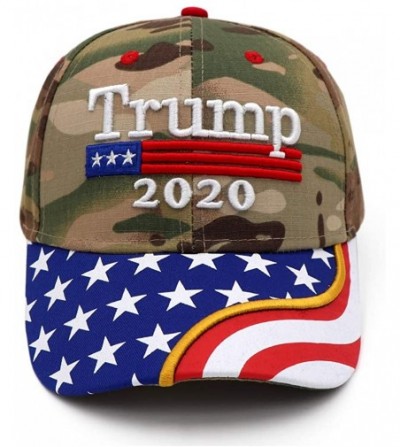 Baseball Caps Trump 2020 Keep America Great Campaign Embroidered USA Flag Hats Baseball Trucker Cap for Men and Women - CZ18Y...