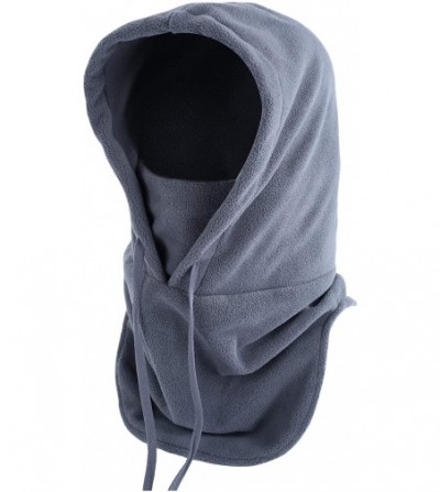 Balaclavas Balaclave Fleece Windproof Ski Mask Face Mask Tactical Hood Neck Warmer - Heavyweight-light Grey - C018LR4LSUT